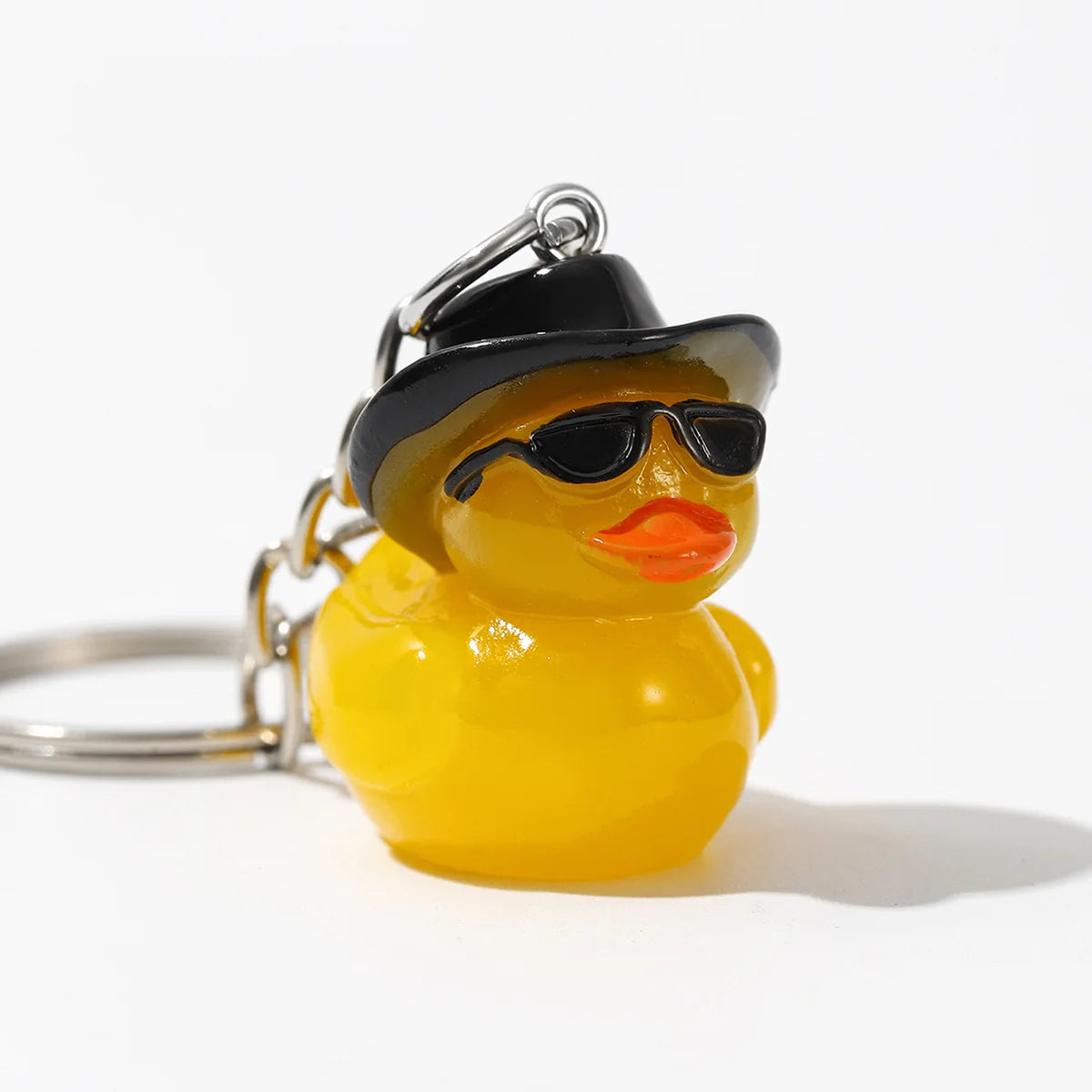 Creative Resin Duck Charms Cute 3D Mini Keychain Yellow Duck Resin Keychain Accessories