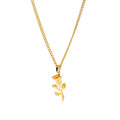Stainless Steel Jewelry Rose Flower Necklace 18k Gold Plated Stainless Steel Flower Necklace for Women