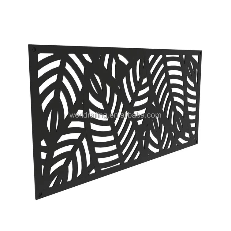 YL METAL Laser Cut Decorative Steel Privacy Panel Metal Fencing Hanging Room Divider Partitions Panel Screen