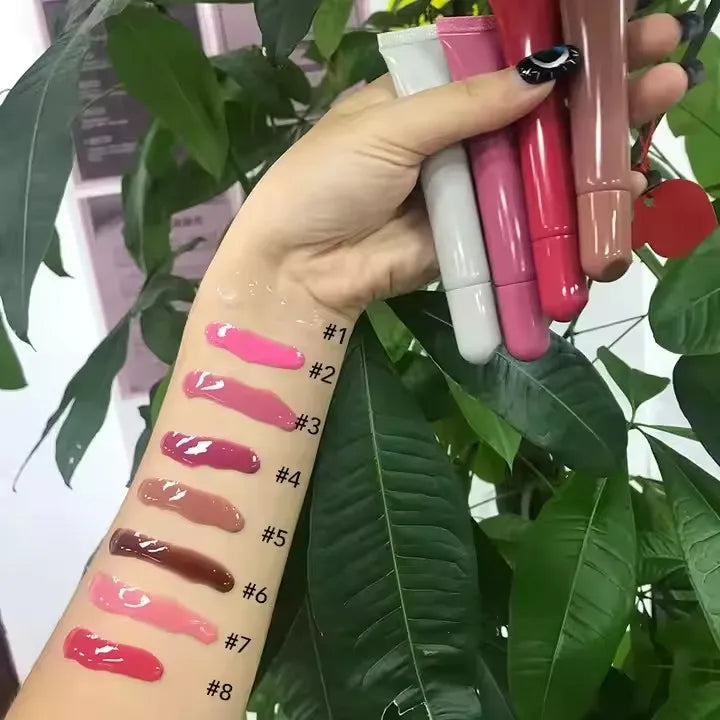 Vegan Peptide Liquid Lip Tint Moisturizing Hydrating Nourishing Lip Treatment with Mineral Lip Plumping Squeeze Me