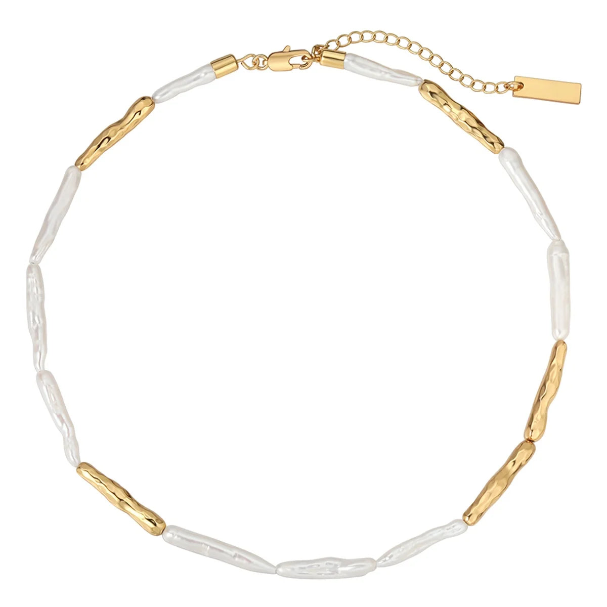 High Fashion to Sample Customized Natural Freshwater Baroque White Toothpick Pearl Necklace Jewelry Customization
