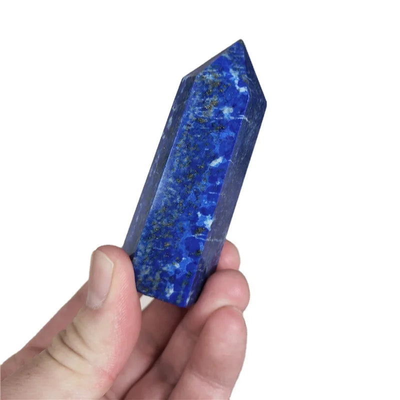 Natural Good Quality Blue Lapis Lazuli Stone Point Tower Obelisk Pillar Wand Wholesale