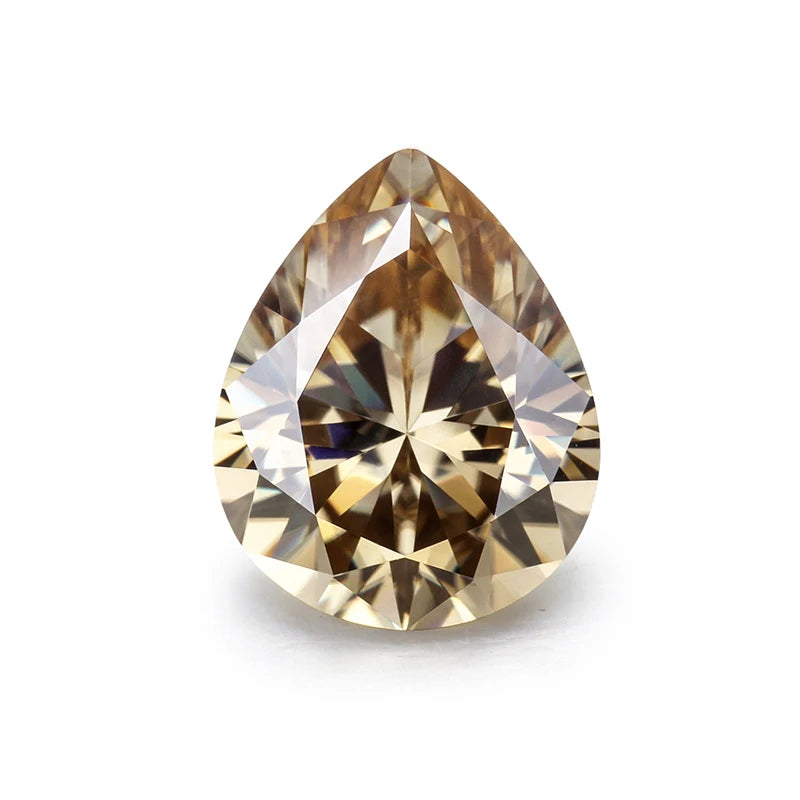 Starsgem Hot Sale  Loose Gemstone  Fancy Color Pear Shape Synthetic Moissanite