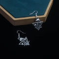 Nature  Woman Vintage Nature Triangle Mushroom Earring