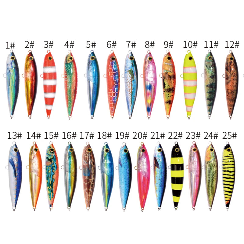 ABS Big Hard Fishing Lures Plastic Stick Bait Lure Pesca 175mm 90g Sea Fishing Floating Pencil Lure Hard Bait Sea Fishing Lure