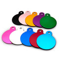 Customized Round Aluminum Dog ID Tags Personalized Engraved Name Address Phone Blank Style-Metal Pet ID Plate Tag