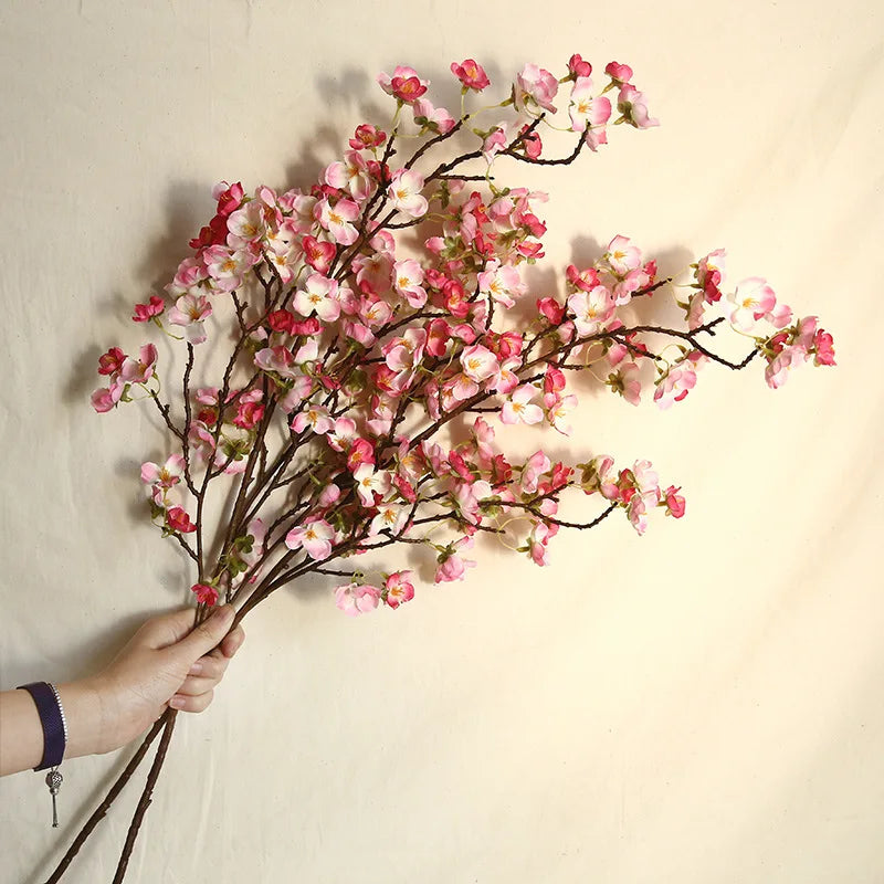 CB001 Pink Large Branches Factory Artificial Hanging Cherry Blossom Flower Branches