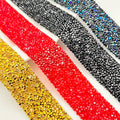 Bling 3cm Resin Stone Rhinestone Banding Tape Chain Hot Fix Diamond Trim Tablet Ribbon Applique High Iron Motif for Wedding