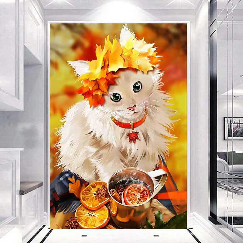 Diamond Painting Full Square/Round Maple Leaf Dog Cat Multi-Combination Embroidery Handmade Home Decoration Mosaic Creative Art