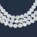 10mm 12mm White Heart Mother of Pearl Shell Pearl Strand