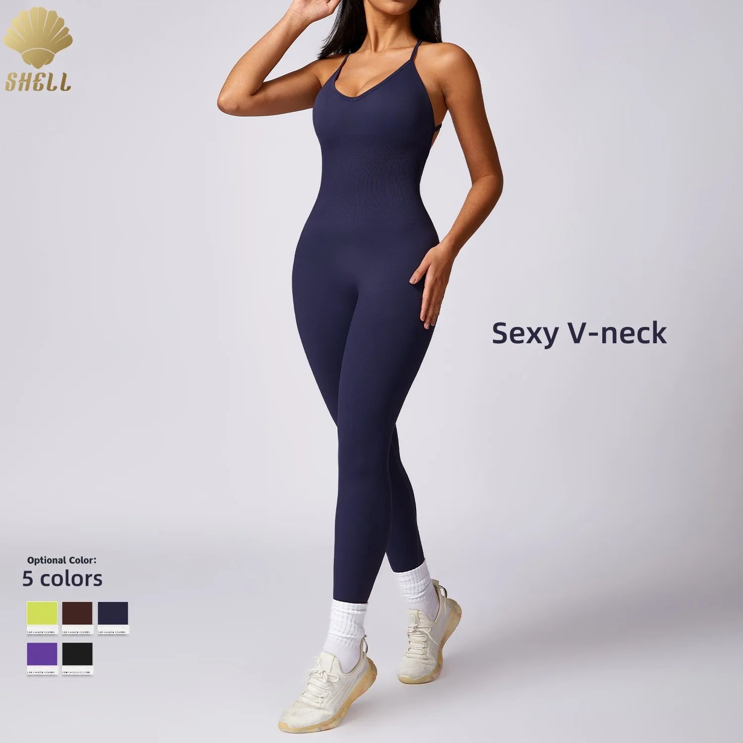 LULUXIXIYAYA Hollow-Out Seamless Yoga Clothes Chest Pad Tight Hip Lifting Exercise One-Piece Fitness Jumpsuit