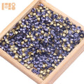SS2-SS38 Glass Crystal Flatback Rhinestones with Pointed Bottom Back 1.1-8.2mm Color Mix AB Eco-Friendly for DIY