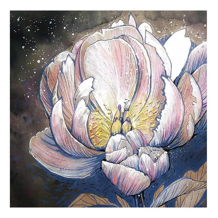 Ever Moment Diamond Painting Full Square Resin Drill Lotus Picture Gift for Giving Diamond Display Embroidery Handicraft 4Y571