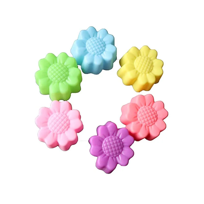 BPA Free 5cm Sunflower Silicone Cupcake Pastry Muffin Mold Chocolate Pudding Jelly Mold Soap Mold  Baking Tools