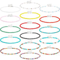 2022 Hot Sale Colorful Beaded Choker Necklace Nationality Bohemia Style 30 Colors Adjustable Bead Necklace for Women