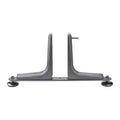Free Standing Partition Feet Black&Silver T Leg Bracket Kit with Casters for Room Dividers and Panels