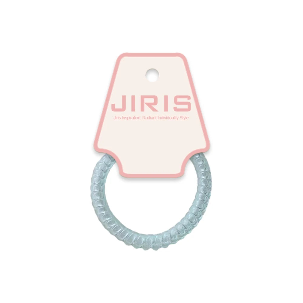 JIRIS Latest Design Glowing Dark Spiral Hair Tie Candy Color LED Hair Scrunchies for Girls Women Telephone Hair Ring Hairbands