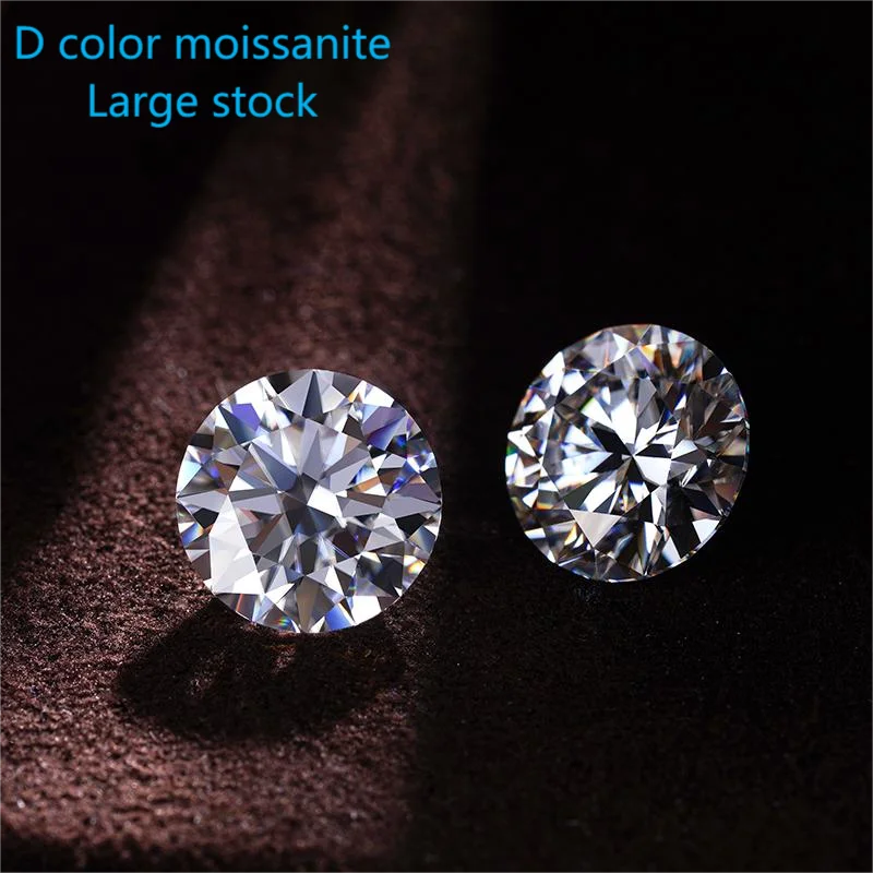 Starsgem Moissanite Price Wholesale Round H&A Brilliant Cut D Color High Quality Loose  Moissanite Diamond
