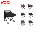 WOQI Deluxe Lightweight Metal Portable Camping Chair Modern Design Iron Reclining Moon Chair for Outdoor & Park Use