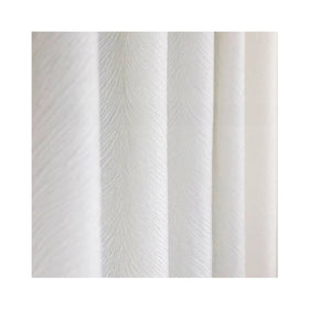 M&Y Home Modern Home Textile European White Sheer Voile Jacquard and Plain Style Linen Look Curtains Polyester Lining Decor