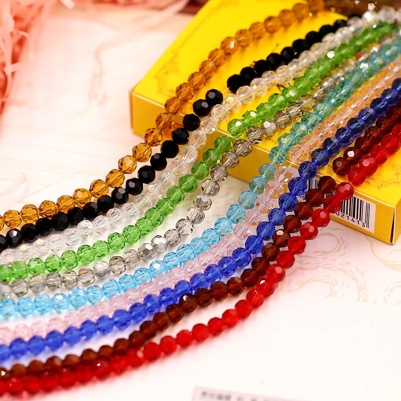 CJ  2024 Wholesale Colour Round Beads  the  Type Is  32face  and  6mm Glass Beads for Jewelry Market