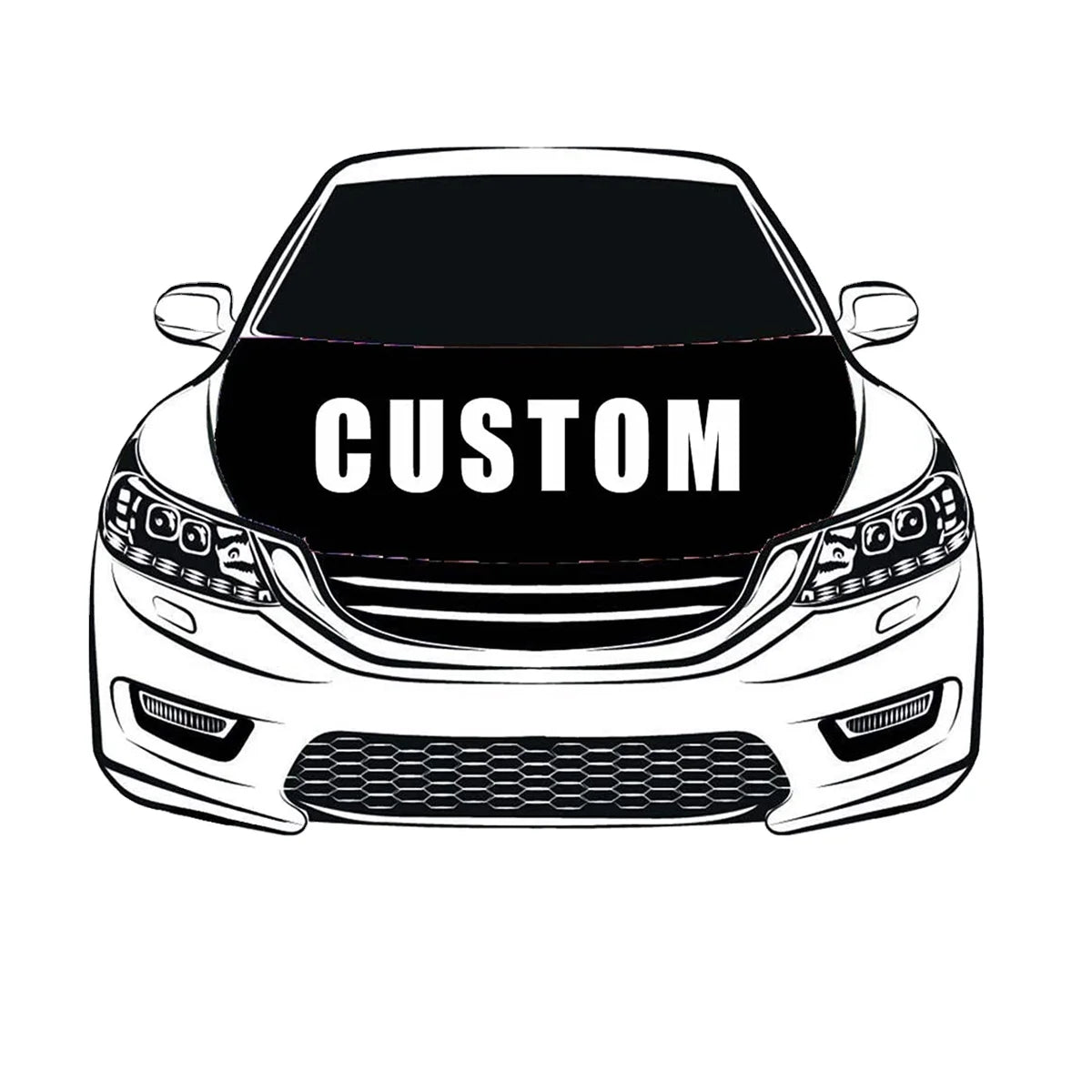 Promotional Product Patriotic Yellow DTOM Cover for Car Hood Cover 120x160cm Custom Don't Tread on Me Hood Flag