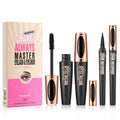 Wholesale Black Vegan Waterproof Mascara & Eyeliner Set Smudgeproof Long-Lasting Moisturizing Liquid Formula Eco-Friendly 2-in-1