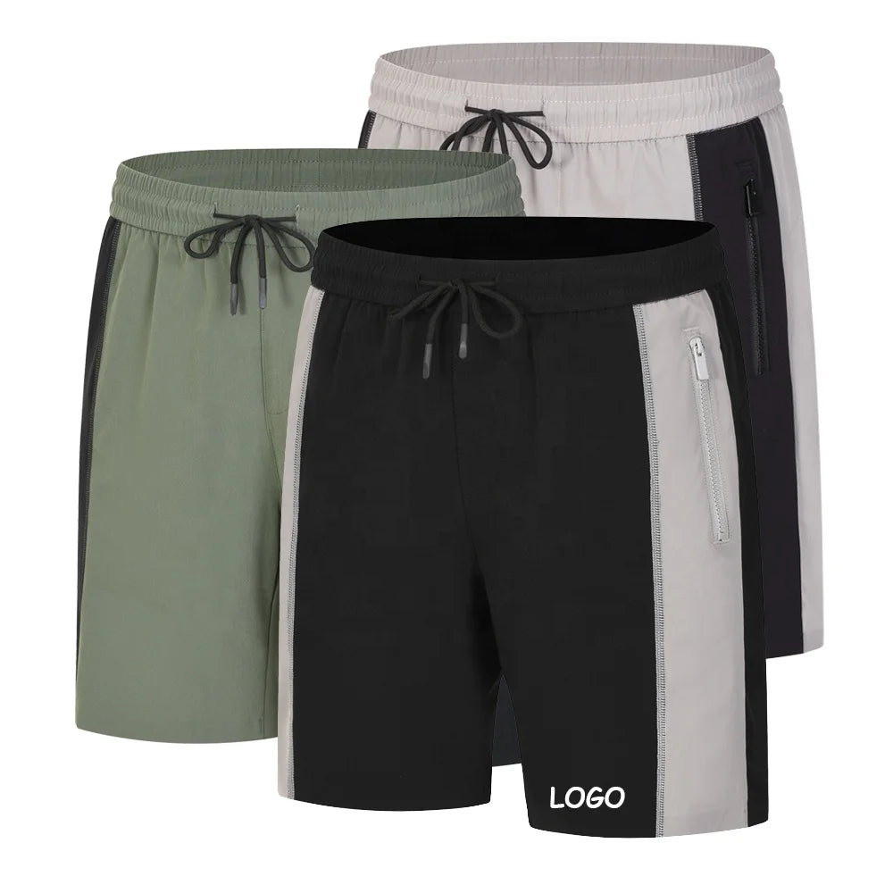 Basketball Training Sweat Men's Elastic Waist Solid Shorts Summer Casual Workout Outdoor Fitness Athletic Running Gym Breathable