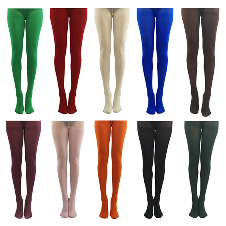 Wholesale 120D Slimming Colorful Nylon Anti-Snagging Pantyhose Multi-Color Lady High Elastic Wine Red Leggings Stockings