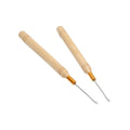 Wholesale Wooden Handle Hair Weave Needle Wigs Knitting Carpets Making Repair Craft Tools Latch Crochet Hook