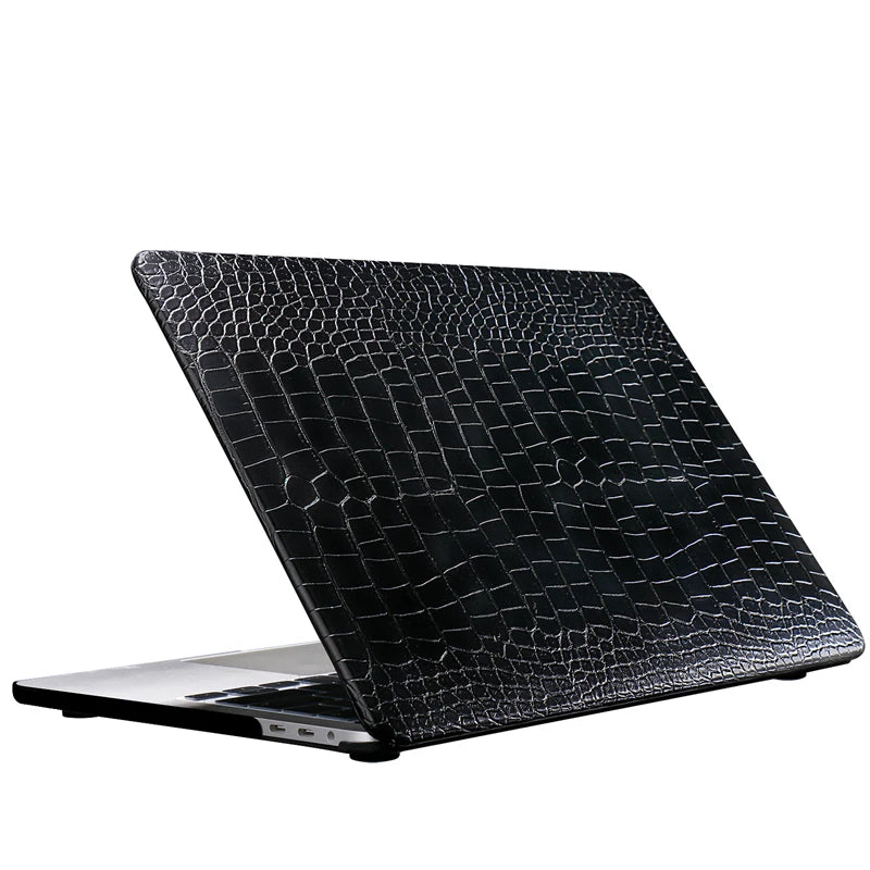 PU Snap Leather Texture Laptop Case for  Macbook Air/Pro 13.3 14.2 Inch Comfortable Hand Feel for Macbook Leather Cases