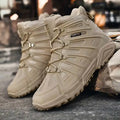 Men's Tactical Hiking Boots-Waterproof Breathable Shock Resistant TPU Mesh Upper Rubber Outsole for Outdoor Activities