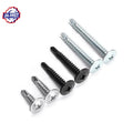 White Black Blue Zinc Plated SS 410 Truss Cross Head Self-Drilling Roofing Screw 75mm Wafer Umbrella Head Metric Measurement