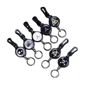 Heavy Duty Retractable Badge Holder Reel with Carabiner Portable Keychain Badge Holder Wholesale