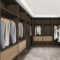 Luxury High-Quality Aluminum Frame Glass Door Design Walk-in Wardrobe Combination Furniture Closet
