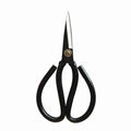Full Carbon Steel Household Bonsai Scissors 19.5cm Traditional Vintage Black Coated Trimming Scissor Silver Rivet