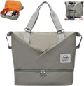 Ladies Fashion Overnight Travel Duffle Bag Water Resistant Weekend Gym Bag with Shoes Compartment & Dry Wet Separation Pocket