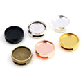 12mm Inner Size Antique Silver Plated Cabochon Base Cameo Setting Charms Pendant for 8mm Leather Bracelet MegaBDM