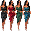 Summer Fashion Women's Solid Color Sling Sexy Tight Mesh Perspective Irregular Dress