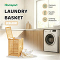 Wholesale Large Bamboo Laundry Hamper Laundry Baskets With Lid Dirty Clothes Toys Racks Bamboo Storage Baskets for Organizing