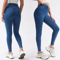 Women's Drawstring Yoga Leggings Non See Through Workout Tights High Waisted Tummy Control Running Yoga Pants With Pockets
