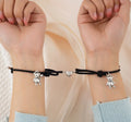 Wholesale Adjustable Woman Mens Love Gifts Attract Magnetic Couple Bear Cartoon Hand Chain Magnetic Lover Bracelet