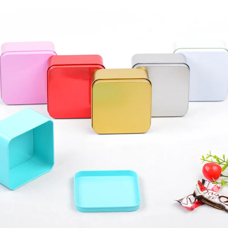 8.5cm New Style Metal Custom Printed Gift Tin Box Square Metal Mini Candy Box