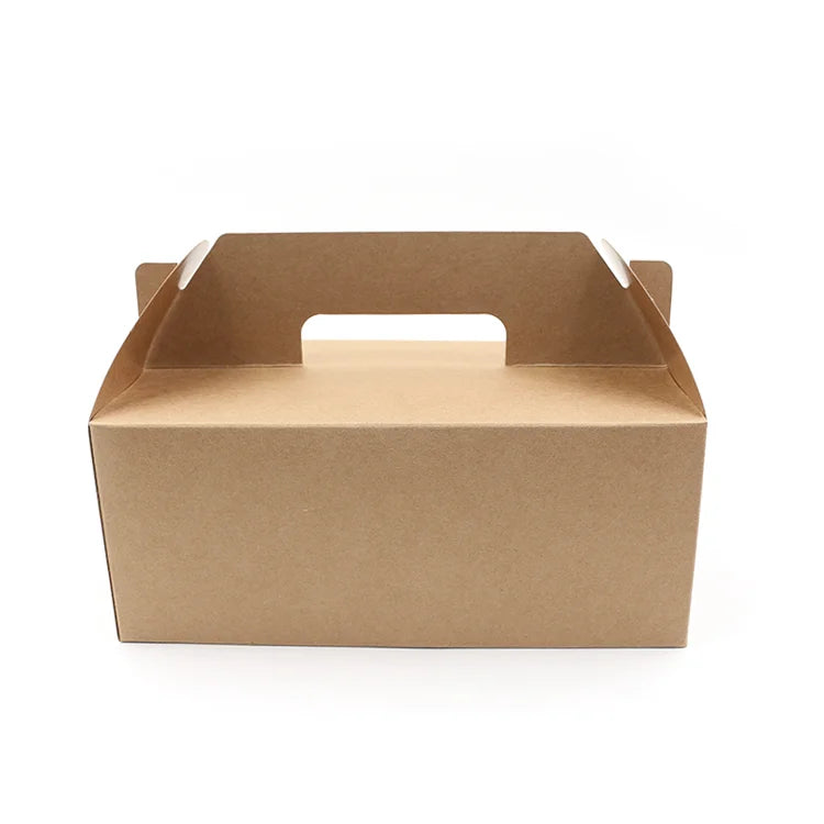 Brown Craft Wedding Box Custom Printing logo With Handle Gift Box Packaging