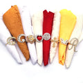 Wholesale Rhinestone Wedding Napkin Rings Metal Napkin Ring Holders for Party Table Decoration