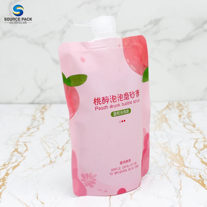 Sourcepack Custom Plastic Packaging Bag Liquid Drink Spout Pouch