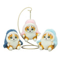 Cute Shark Cat Fried Shrimp Cat Plush KeyChains Toys Doll Bag Charms Pendant Kawaii Shark Cat Plush KeyChain Stuffed Animal Toys