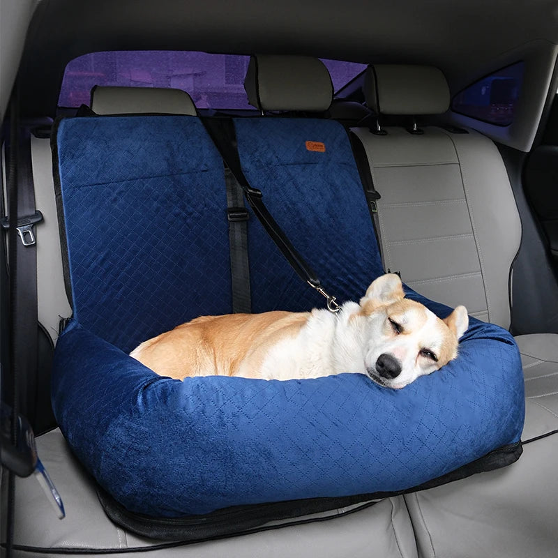 Factory Sale Soft Travel Safe Pet Carrier Bed New Design Washable Large Dog & Cat Backseat Cover for Cars