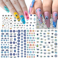 2025 Hor Collection Free Sample Evil Eye 3D Self-Adhesive Witch Nail Decals DIY Plastic Nail Art Supplies
