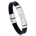Punk Style Alloy-Woven Leather Couple Bracelets - Student Accessories Fashionable and Customizable Engraving